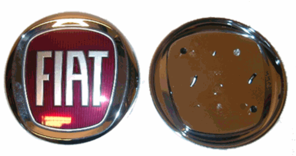 Origineel Fiat Radiatorgrille Embleem Met Bevestiging 735578621 - Ducato 250